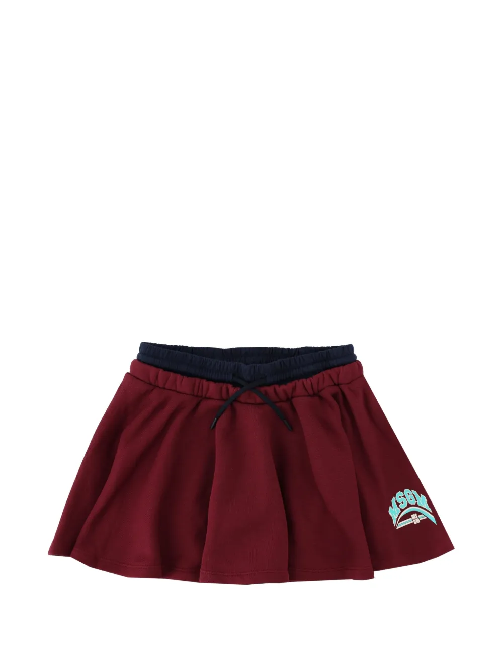 MSGM Kids logo-print casual skirt - Rosso