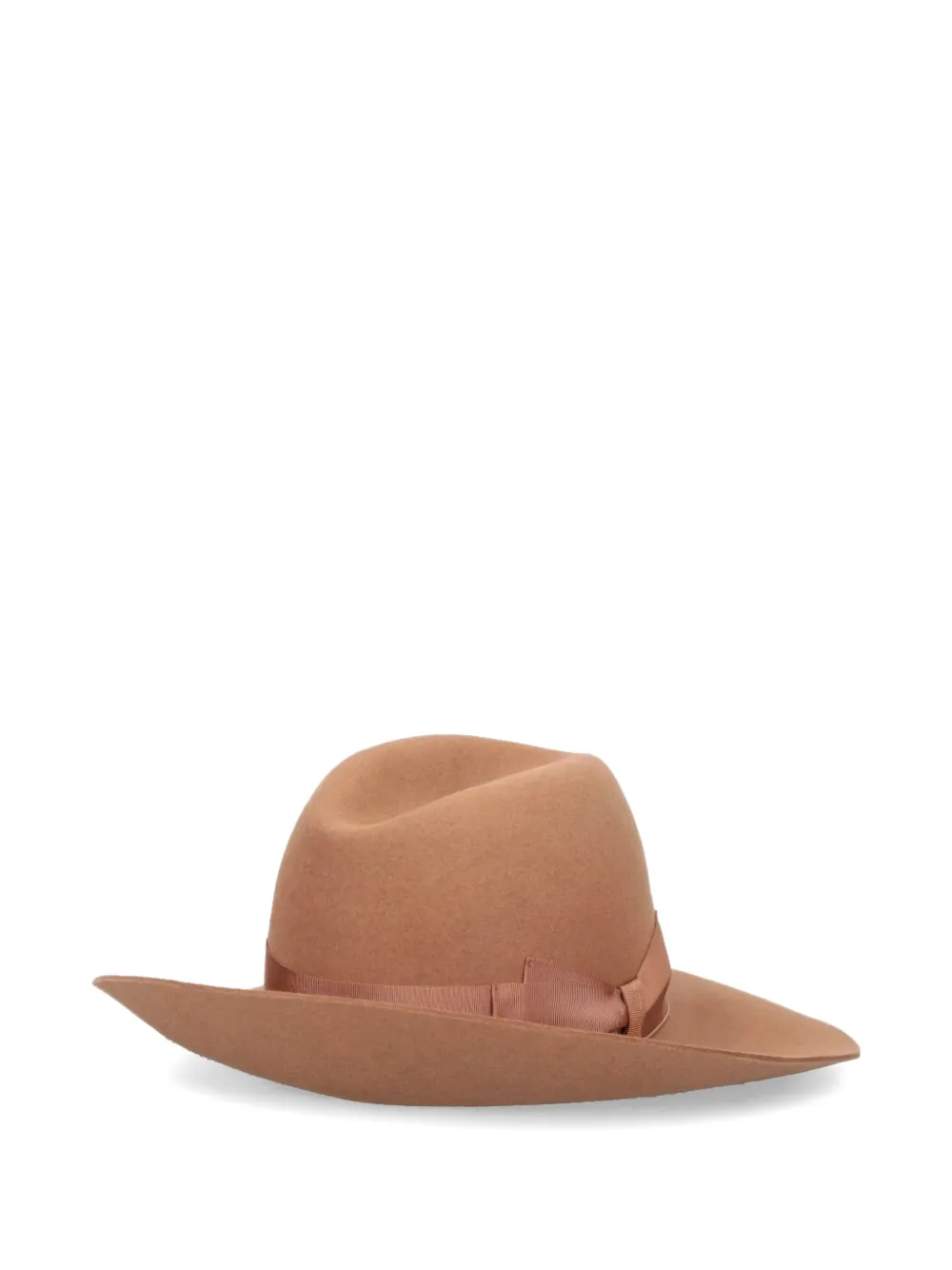 Borsalino Monica ribbon-detail hat - Beige
