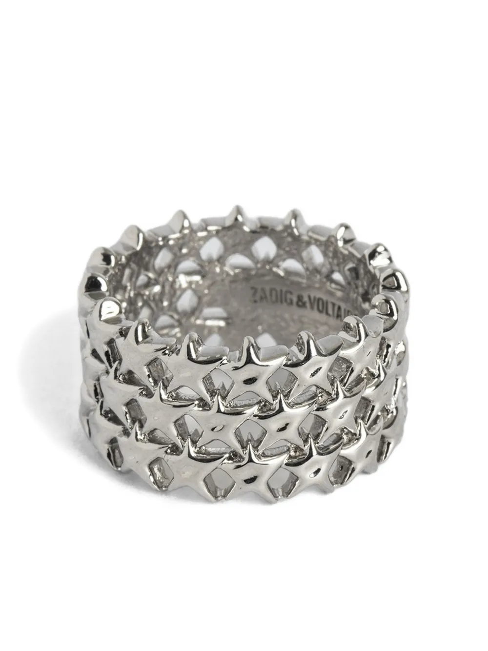 Zadig & Voltaire Rock Star Ring In Metallic