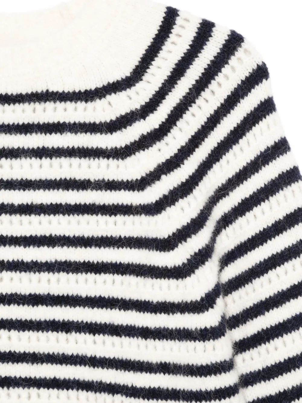 Semicouture Trui met gestreept detail Wit