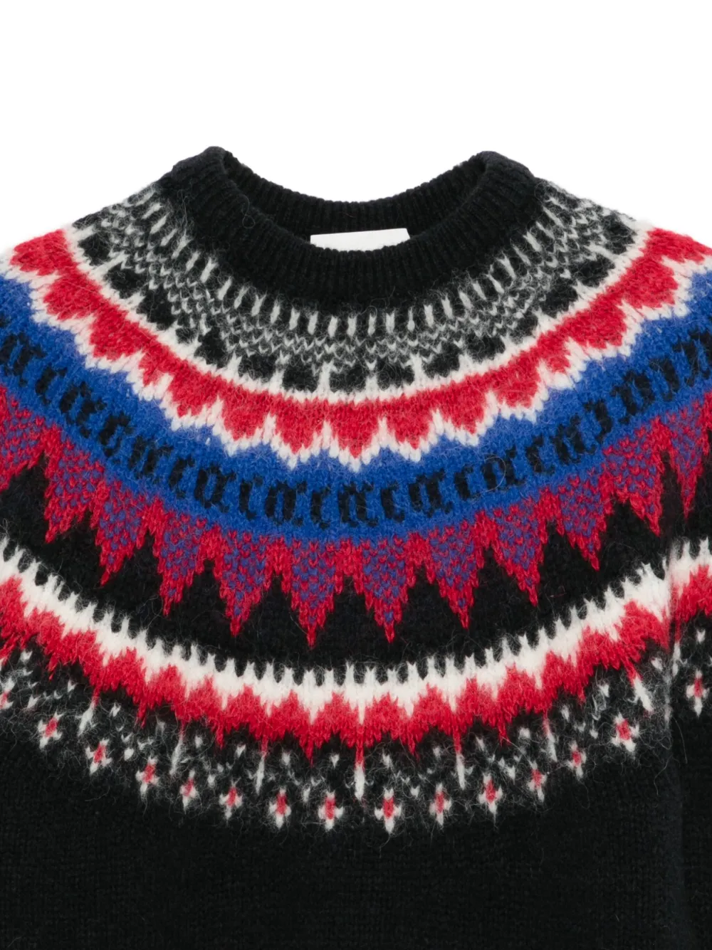 Closed Fair Isle trui Zwart