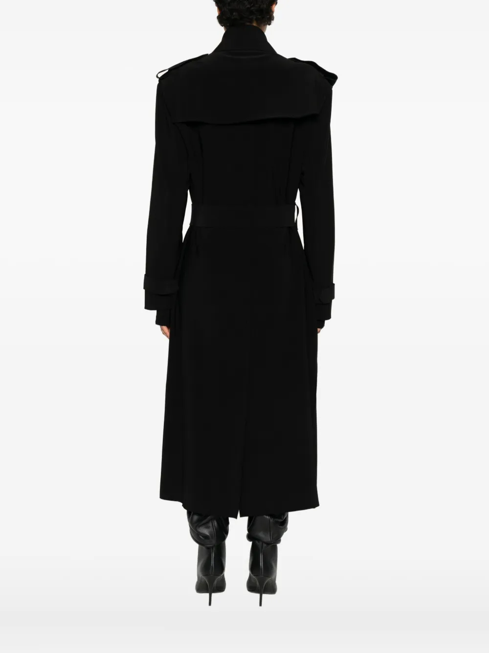 Norma Kamali Jas met ceintuur Zwart