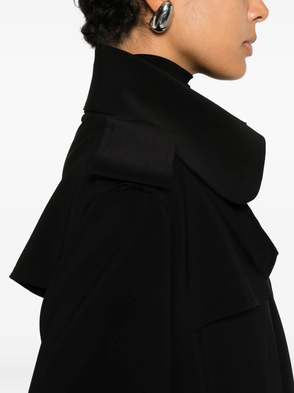 Norma Kamali Jas met ceintuur Zwart