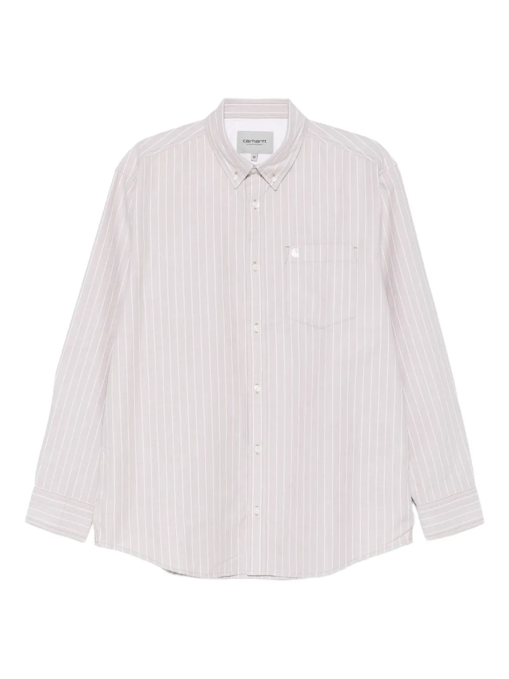 Carhartt WIP Camicia a righe con applicazione | toni neutri | Image 1