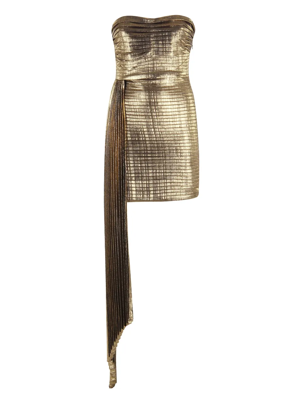 Retroféte Marcy Metallic Mini Dress In Gold