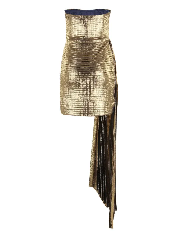 Retrofete Marcy Strapless Mini Dress | Gold | FARFETCH