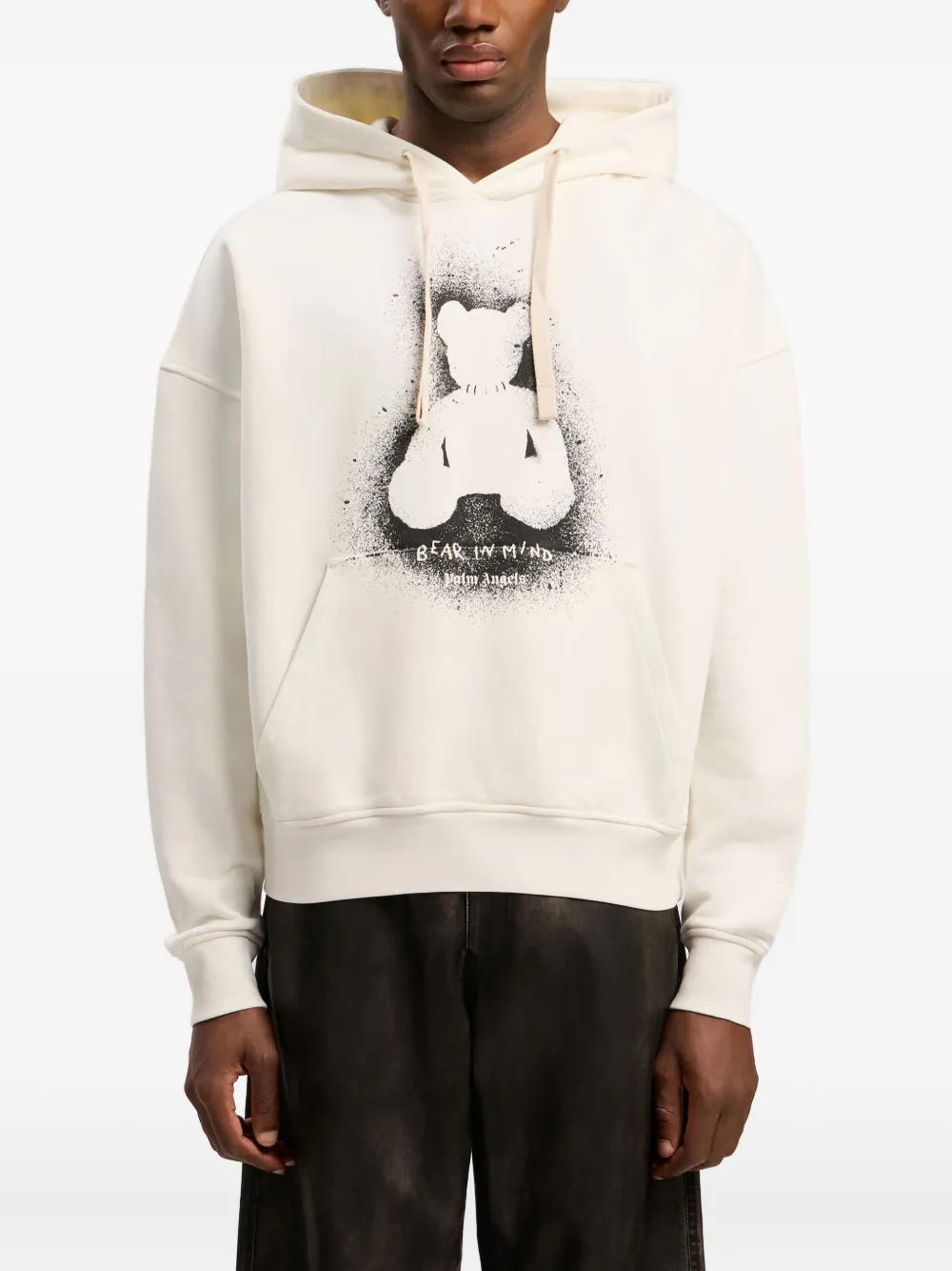 Palm Angels Hoodie met beerprint Beige