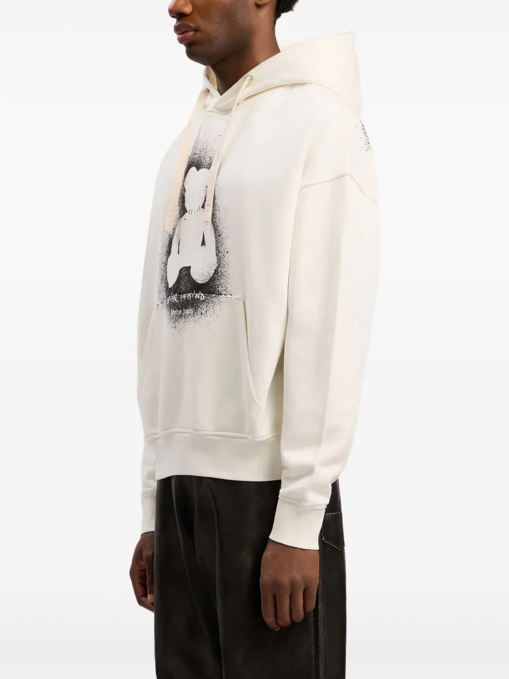 Palm Angels Hoodie met beerprint Beige