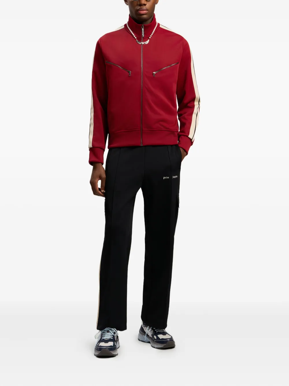 Palm Angels curved-logo sweatshirt - Rood
