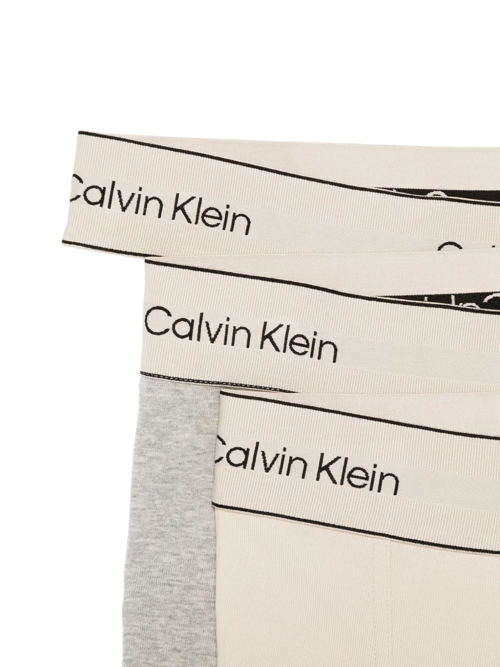 Calvin Klein Logo-waistband Boxers (pack Of Three) In Neutral