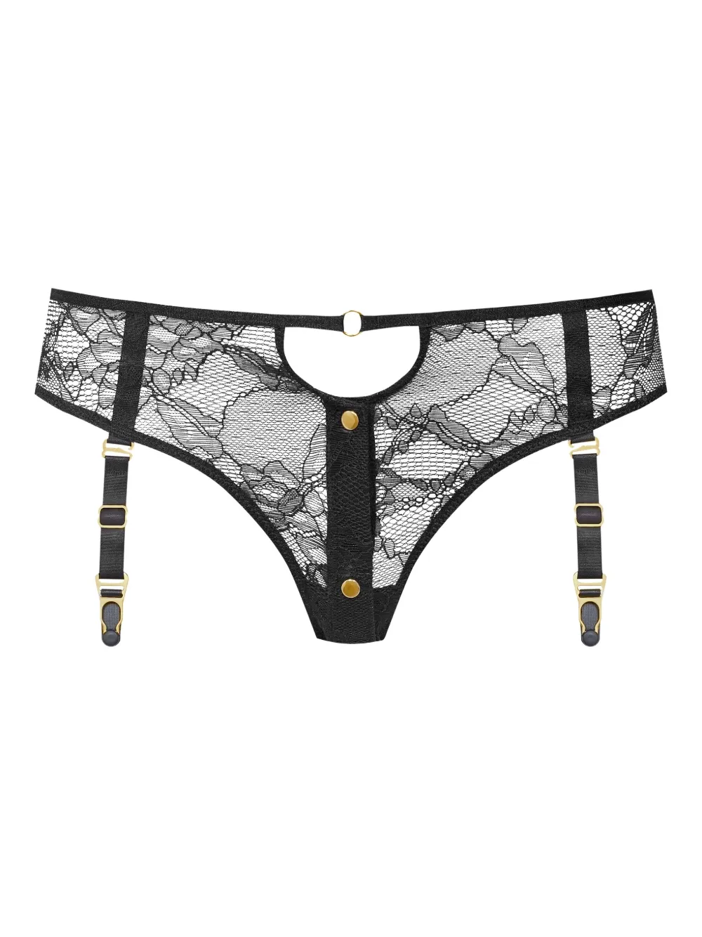 Maison Close Jeux Magnétiques Lace Suspender Panty In Black