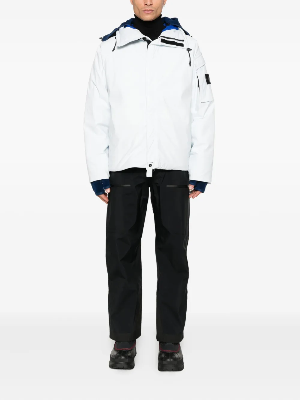 Stone Island Jas met logopatch - Blauw