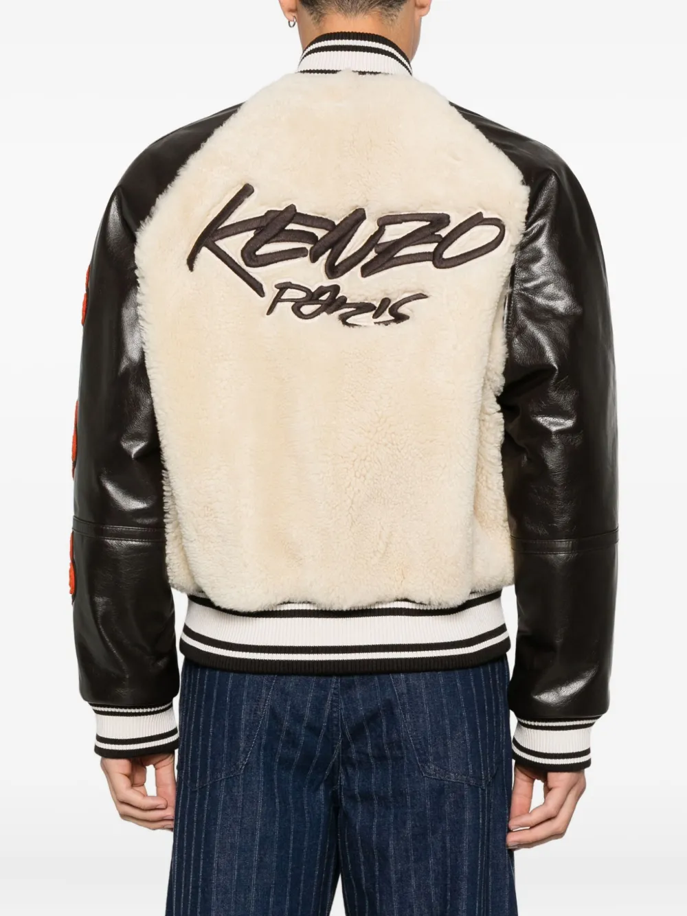 Kenzo x Futura 2000 lammy bomberjack Beige