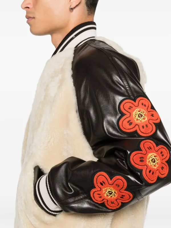 Kenzo x Futura 2000 Shearling Bomber Jacket | Neutrals | FARFETCH