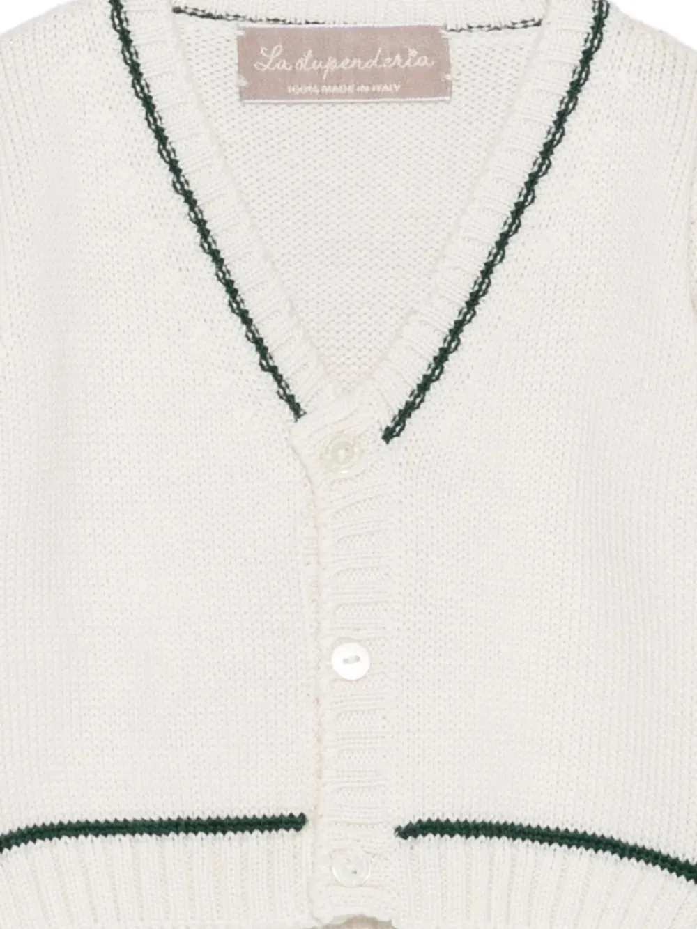 La Stupenderia Vest met V-hals Wit