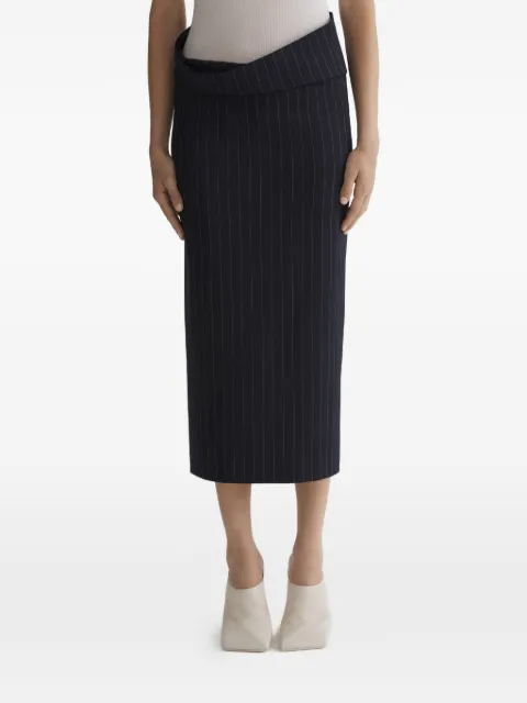 Mugler pinstriped split skirt