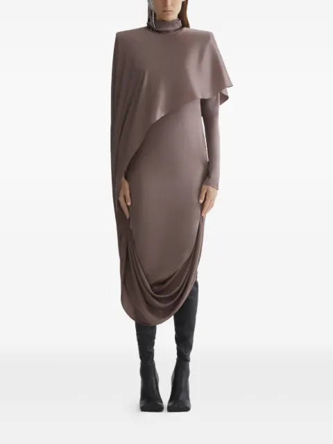 Mugler draped high-neck dress