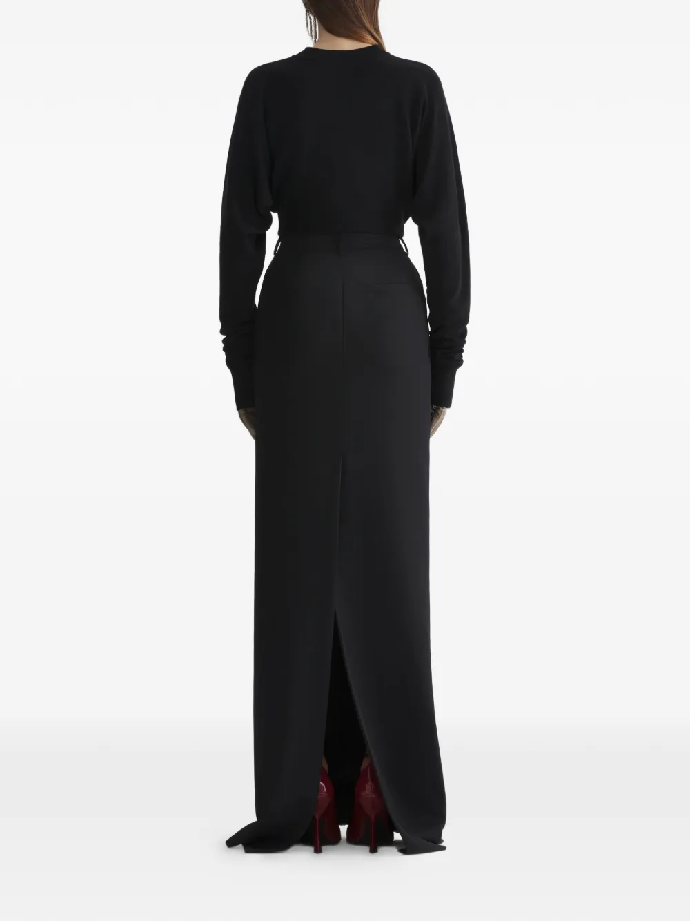 Mugler Maxi-rok met split Zwart