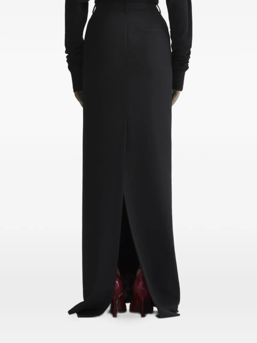 Mugler Maxi-rok met split Zwart