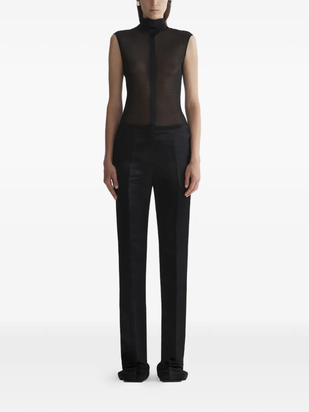 Mugler Turtleneck Bodysuit - Black 