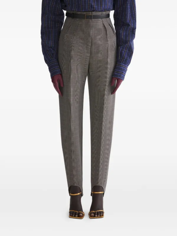 Mugler Cigarette Stirrup Trousers in Grey
