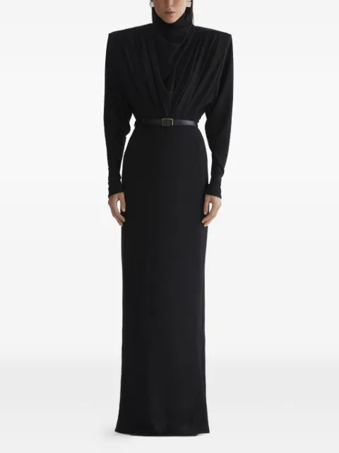 Mugler open back long sleeve dress