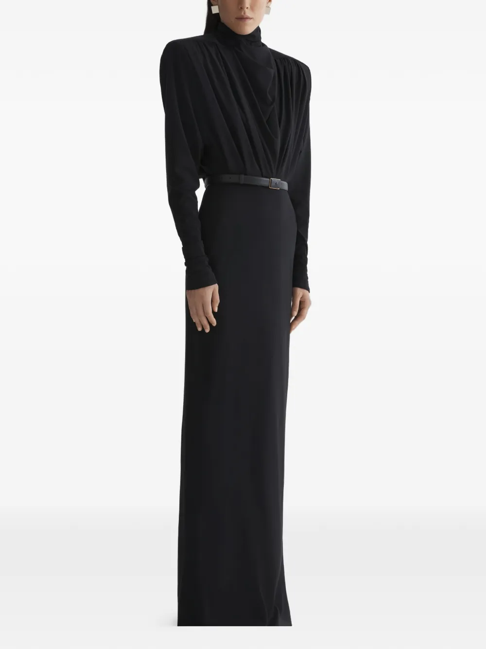  Mugler Robe à Dos Ouvert - Noir 
