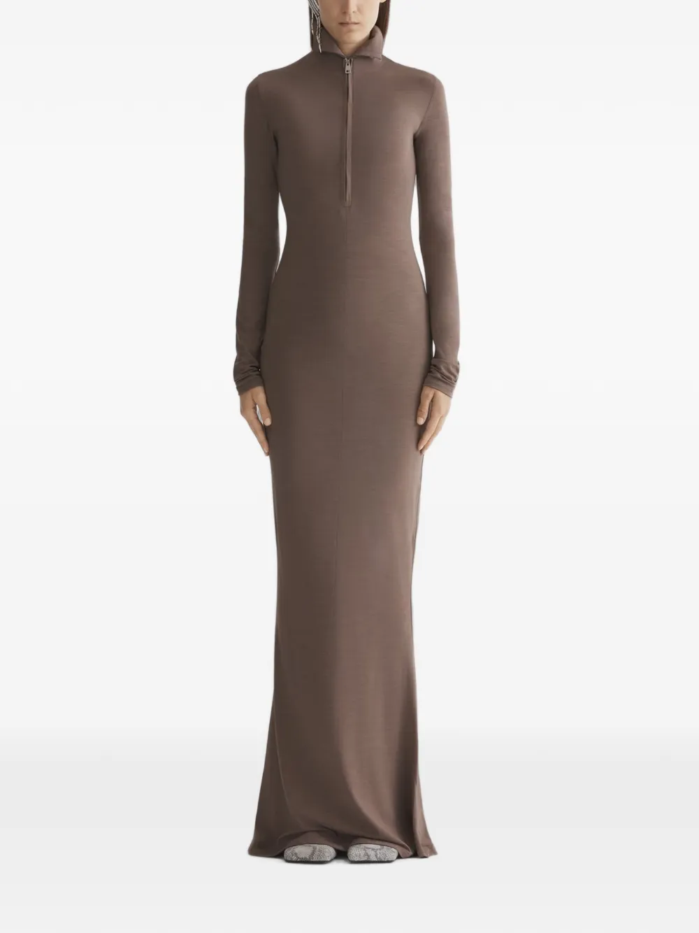 Mugler zip high-neck dress