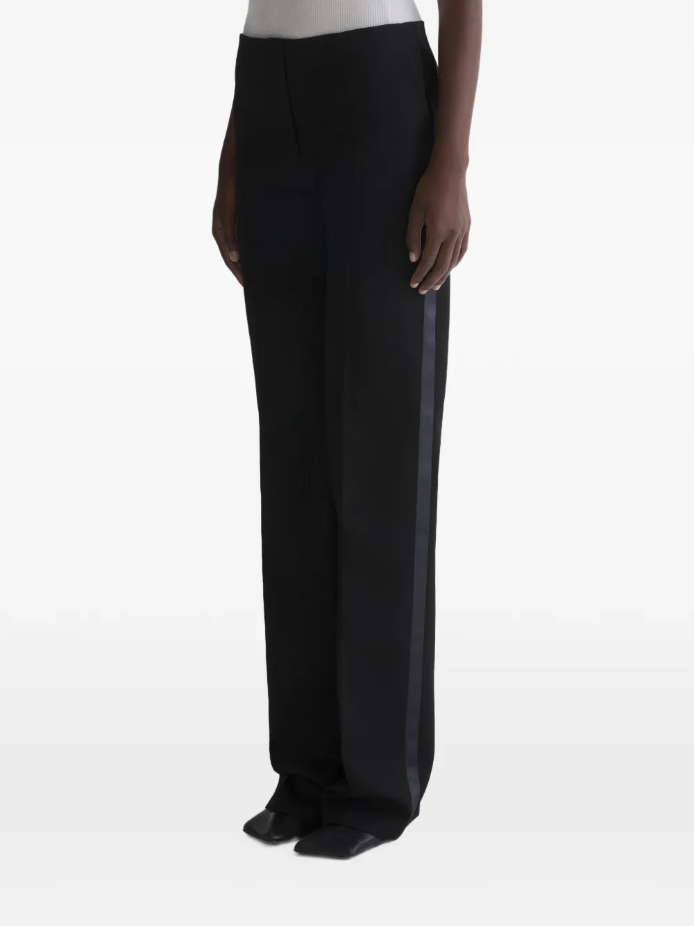 Mugler Broek met zijstreep Zwart