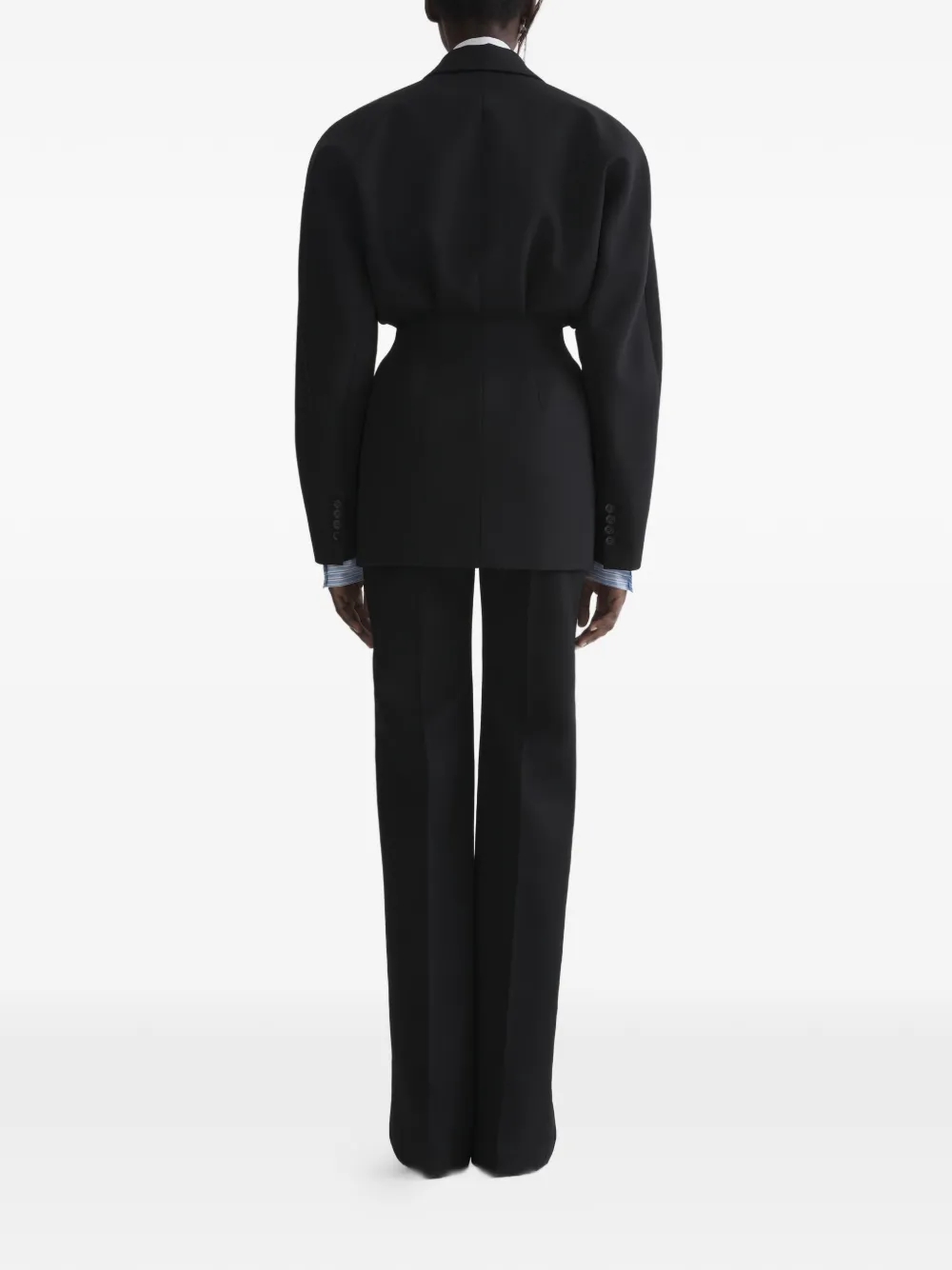 Mugler Broek met zijstreep Zwart