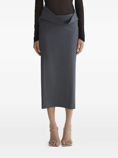 Mugler pinstripe split skirt