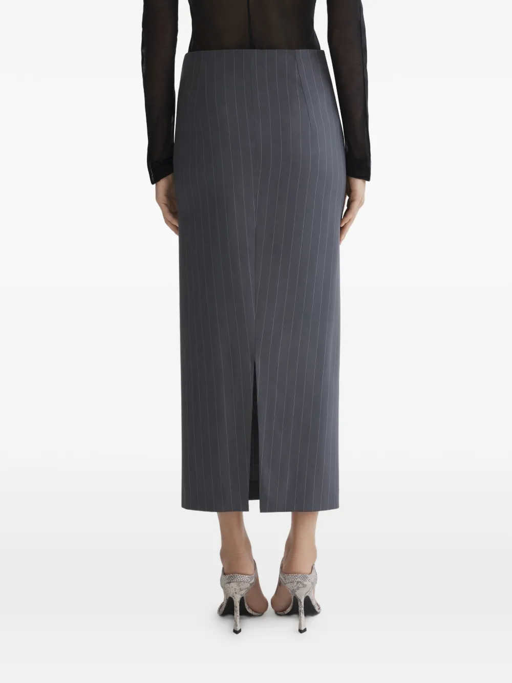 Mugler Rok met krijtstreep Grijs