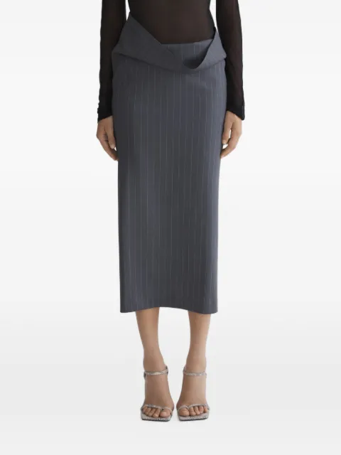 Mugler pinstripe split skirt