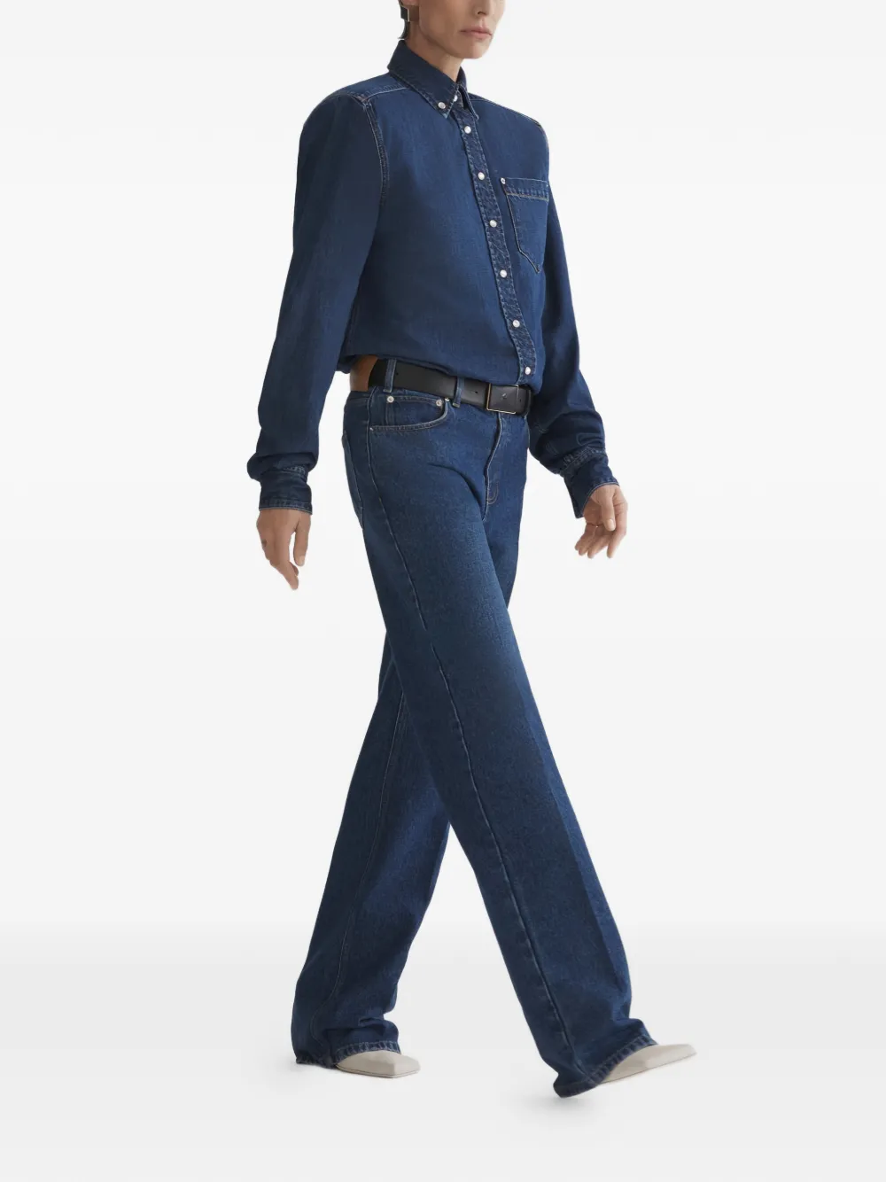  Mugler Buttoned Pocket Shirt - Blue 