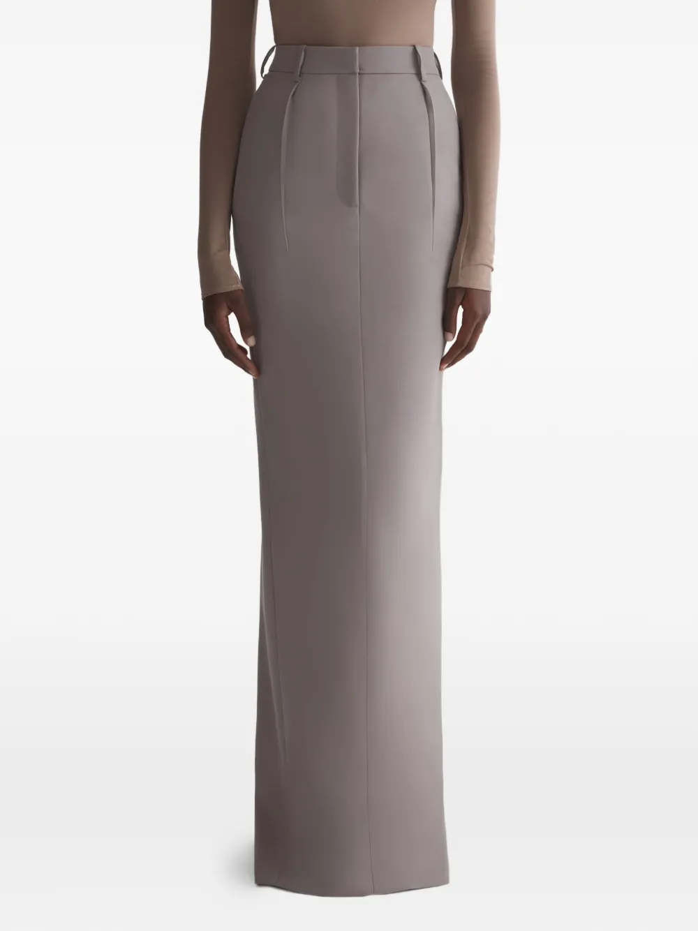 Mugler Gonna lunga con spacco - Toni neutri