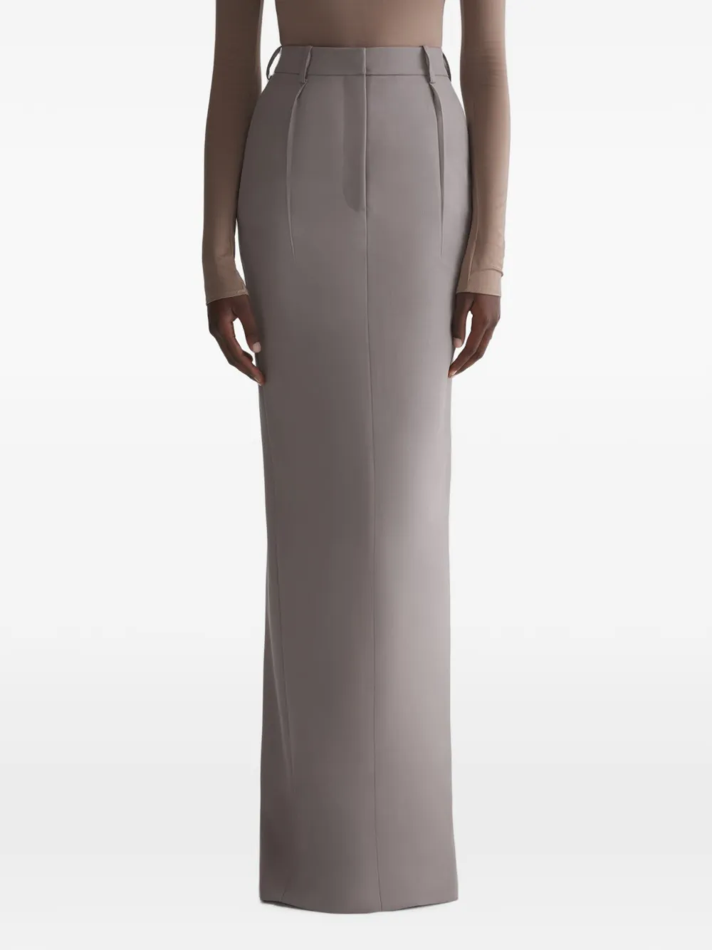 Mugler Gonna lunga con spacco - Toni neutri