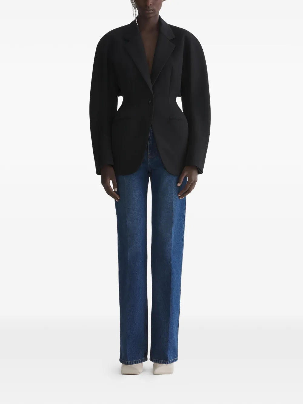  Mugler Cinched Jacket - Black 