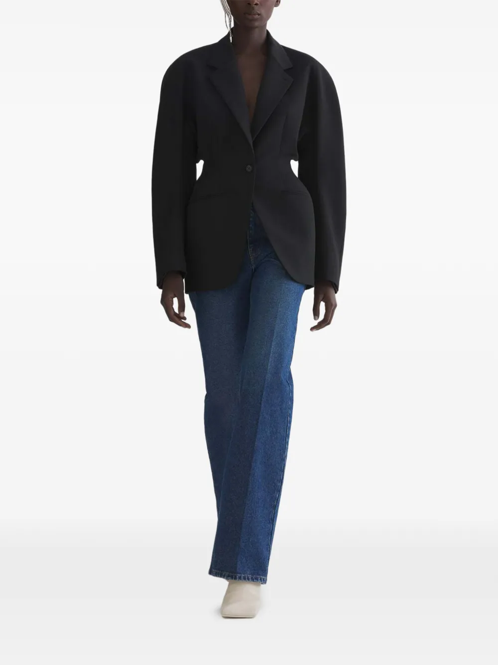  Mugler Cinched Jacket - Black 