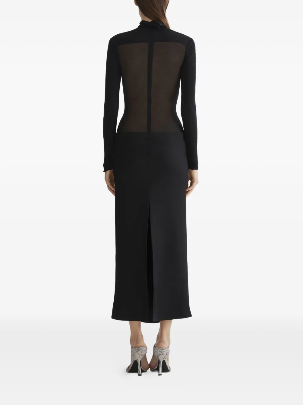 Mugler Jurk met lange mouw Zwart