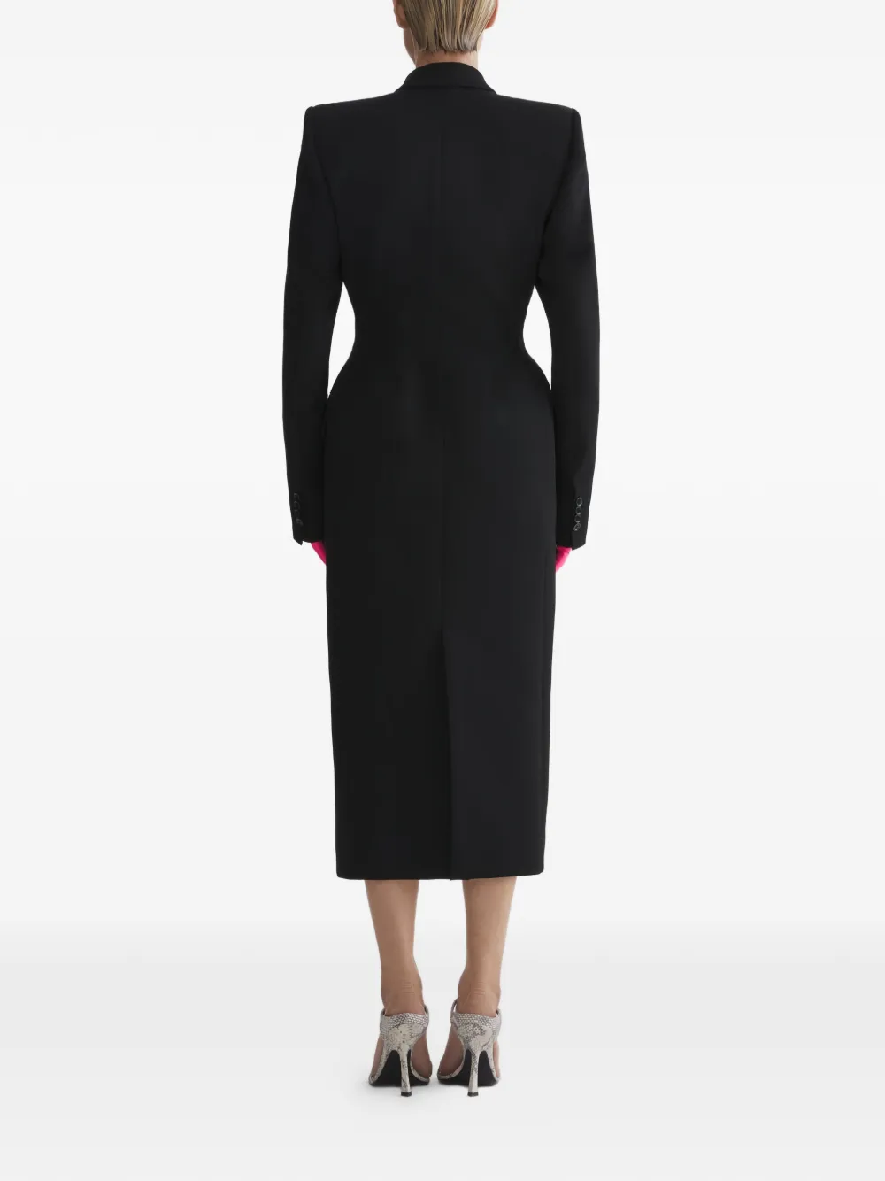  Mugler Hourglass Coat - Black 