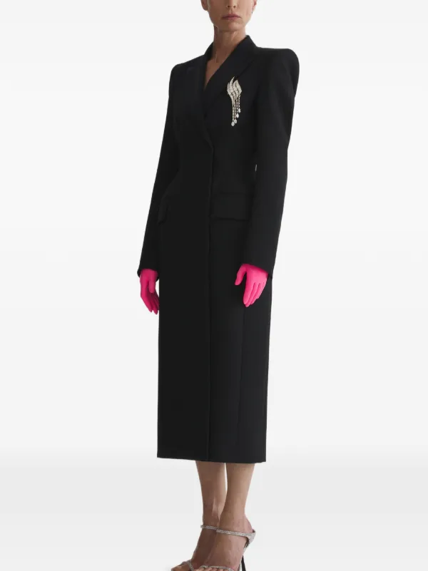 Mugler Hourglass Coat in Black
