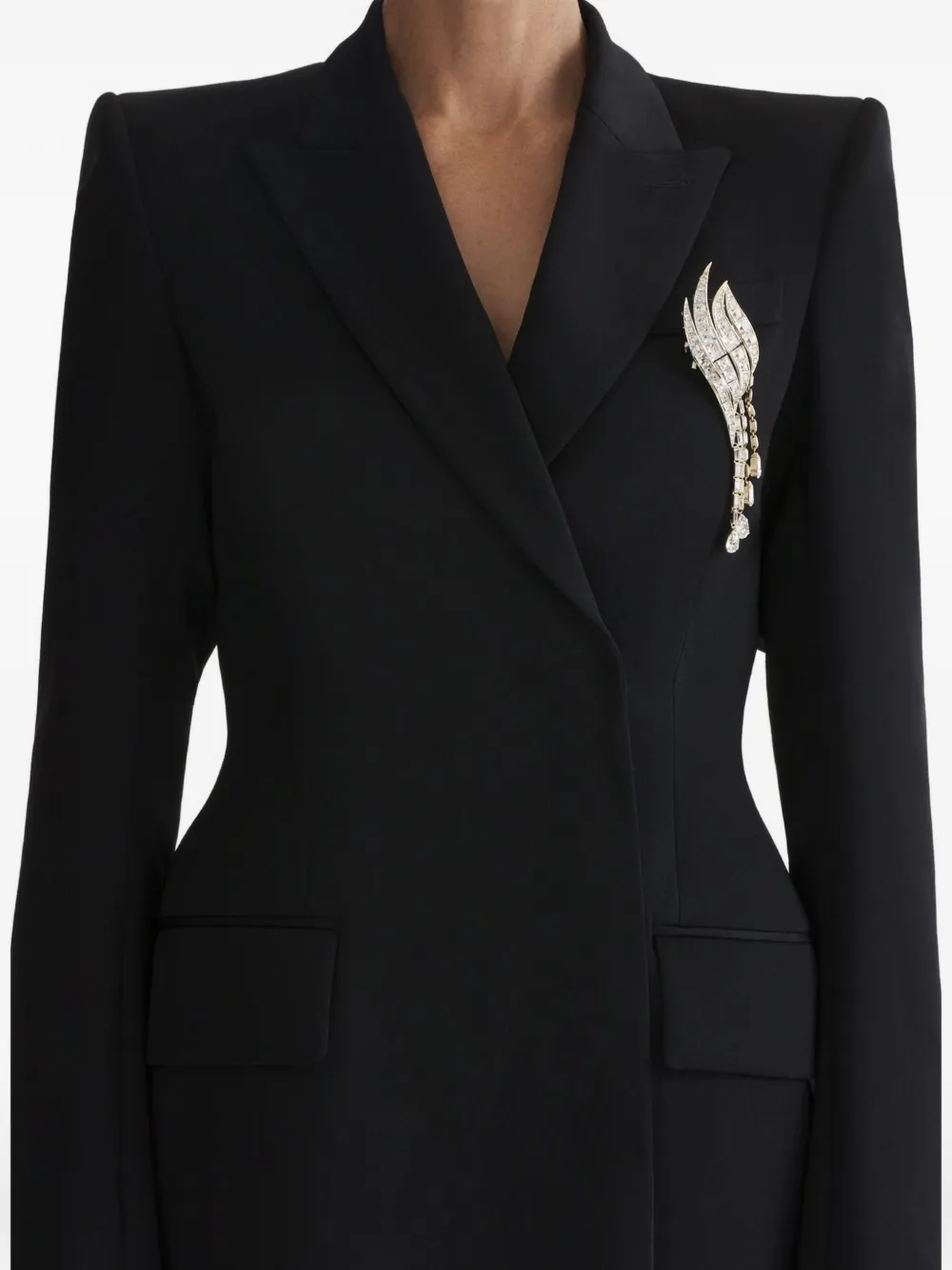 Mugler Hourglass jas Zwart