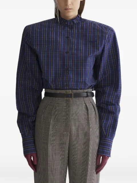 Mugler chemise à épaules matelassées