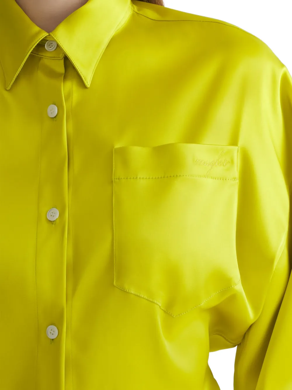 Mugler Blousejurk met knopen Geel
