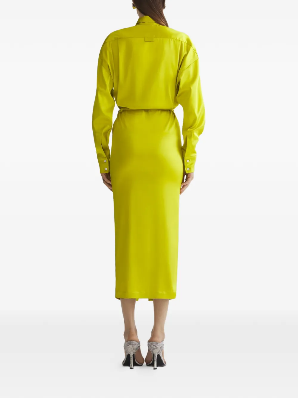 Mugler Blousejurk met knopen Geel