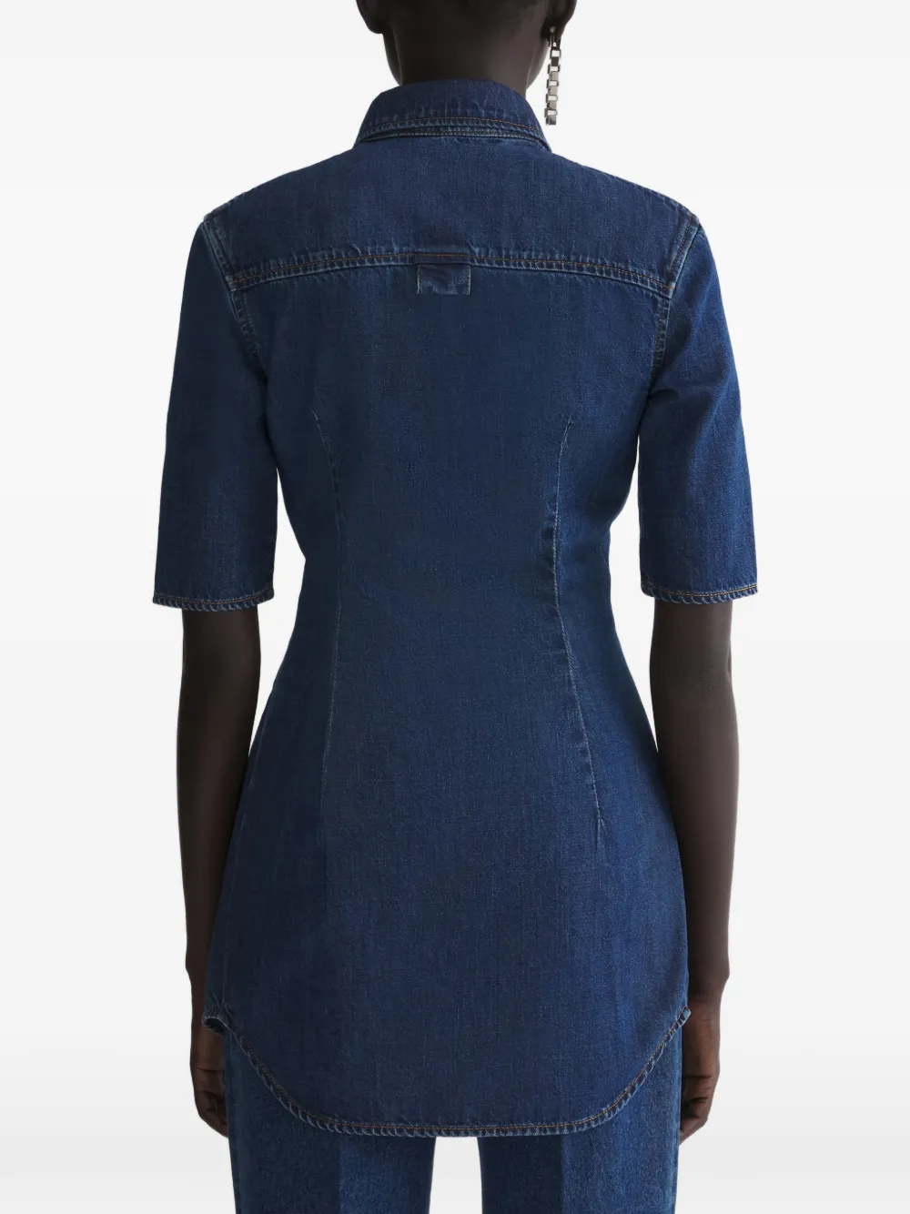 Mugler Top met knopen Blauw