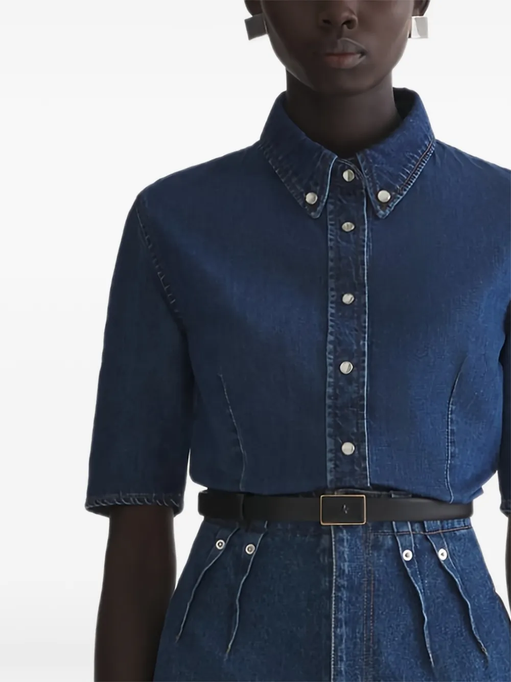  Mugler Buttoned Shirt - Blue 