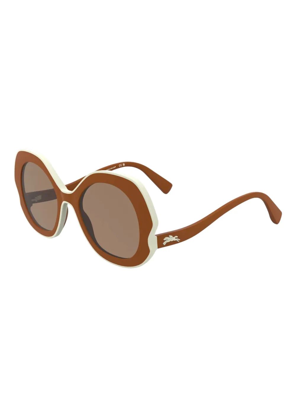 Longchamp round-frame sunglasses - Bruin