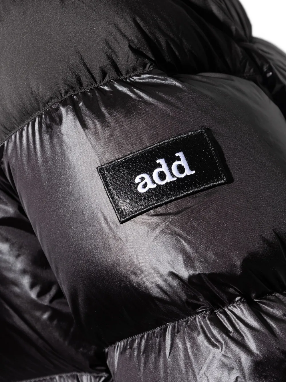 Add Gewatteerd jack met logopatch Zwart