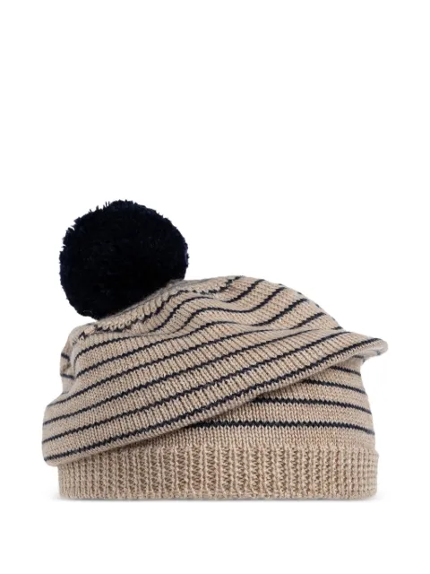 Konges Sløjd striped-pattern pompom beanie hat